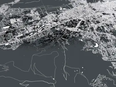 Cityscape  Palermo Italy  3D model