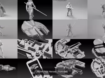 Hawk Plus Heroes 3D Model Pack