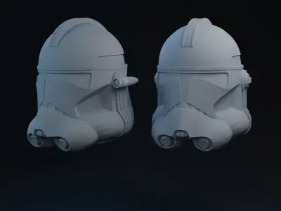 Phase 2 Clone Helmets one-twelfth Scale 3D print model