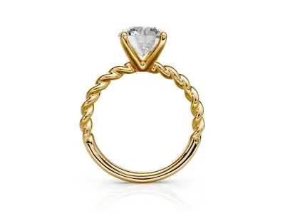Engagement ring Dina  1-50ct 3D print model