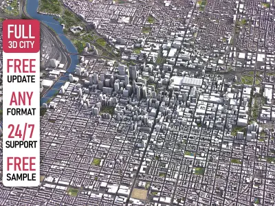 Philadelphia Low-poly 3D model