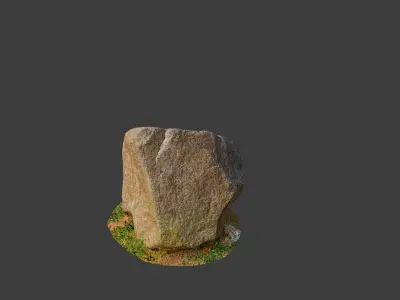 free Rock Set Stone boulder Low-poly 3D model Free low-poly 3D model