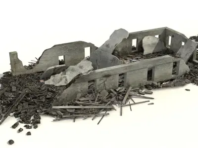  Ruined Damaged Buildings Collection 4 