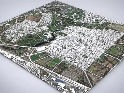 Cityscape Adelaide Australia 3D model