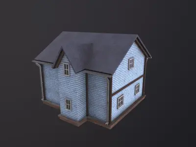 Low poly house Low-poly 3D model