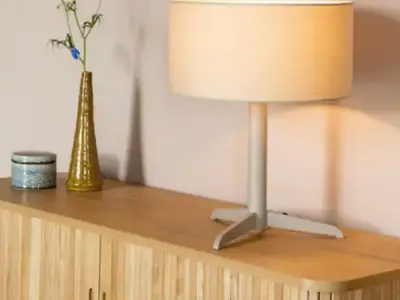 Modern Taupe Table Lamp Low-poly 3D model