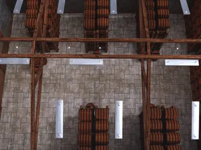 Whiskey Rickhouse 3D model