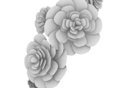 flower 3d model  3D print model
