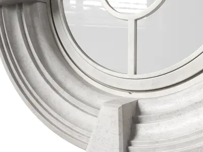 Classic Marble Circular Window 3D model