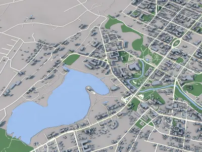 Rezekne City  Latvia 3D model