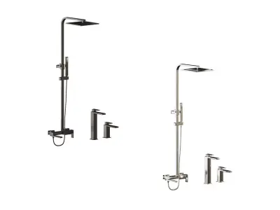 Agger Great A2893344 Shower system with mixer 3D model