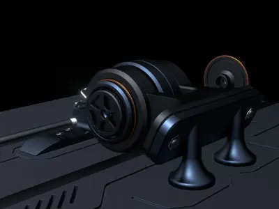 SciFi Hinge 3D model