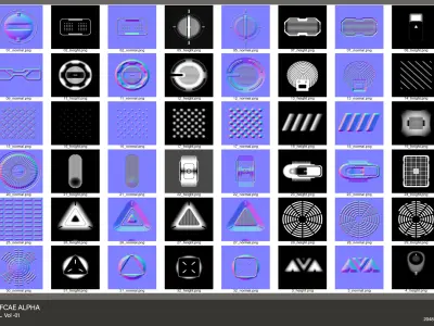 Hard-Surface Alphas Vol 01 Texture