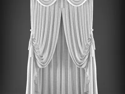 Curtains curtain Low-poly 3D model shop