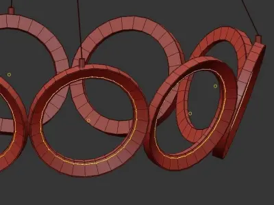 DEEVOLPO ring pendant light 3D model