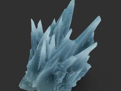 Scifi Spiky Ice 220626 - Ultra HD 16K Textures Low-poly 3D model