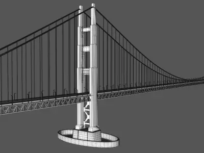 The Golden Gate Bridge 3D model