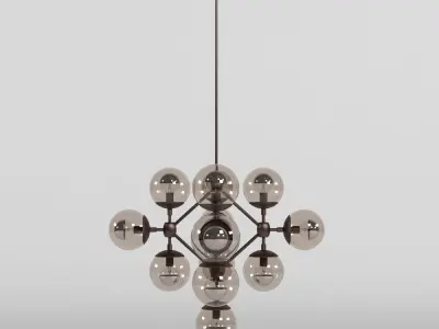 Modo Chandelier 13 Globes 3D model