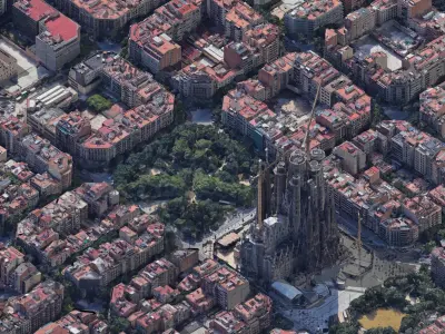 Barcelona City Center 3D model