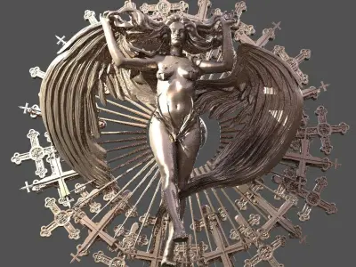 Solar Sun Witch Sculpture 6 3D model