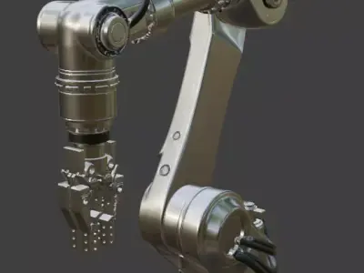 Industrial Robotic Arm 3D Model 3D model