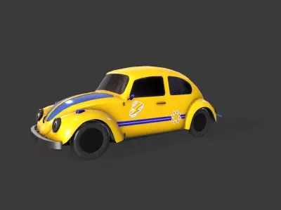 Toy Car Low-poly 3D model