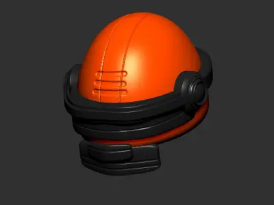 helmet high poly sculpt 3d printable ver 7 3D model 3D model