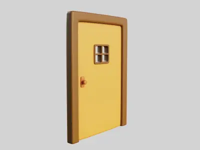 Cartoon Door 13a 3D model
