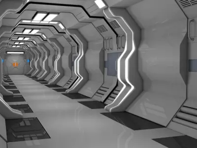 Sci Fi Corridor  3D model 67