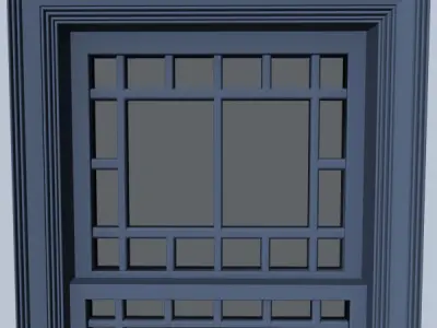 Window art deco 3D model