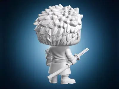 Roronoa Zoro One Piece Funko Style Collectible 3D print model
