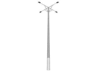 Concrete Lamp Post - Light Pole - Light Post - Street Light 11 3D model