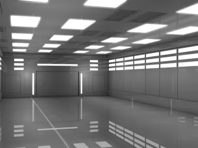 Sci Fi Warehouse 3D model 16