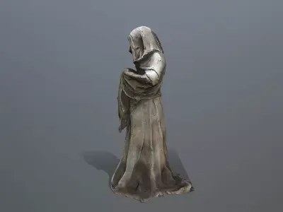 old statue Low-poly 3D model