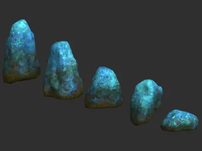Rock Set 03 - Magic Low-poly 3D model