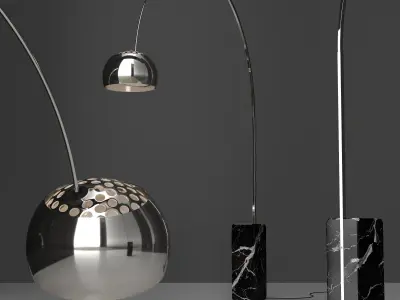 floor lamp Flos  Arco black 3D model
