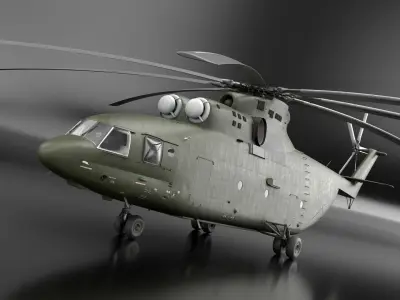  Extra Large Military Cargo Helicopter Green 