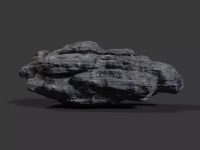 Rock Boulder Low-poly 3D model