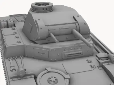 Panzerkampfwagen II Ausf C - 1-100 Scale 3D print model