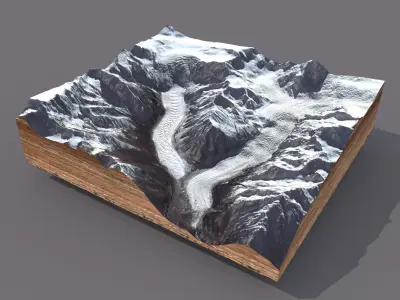 Mountain landscape 3D model