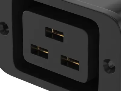 IEC 320 C19 Socket Module 3D model