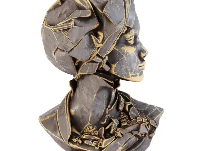 Geometric Bust Sculpture 3D model