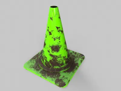 Traffic Cone V1 - 004 Low-poly 3D model