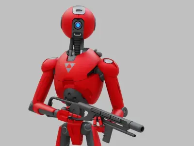 BATTLE DROID X-4000  RIGGED 3D model