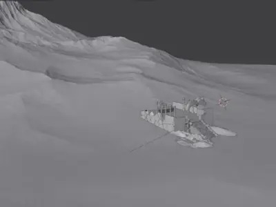 temple on the mountain Free 3D model