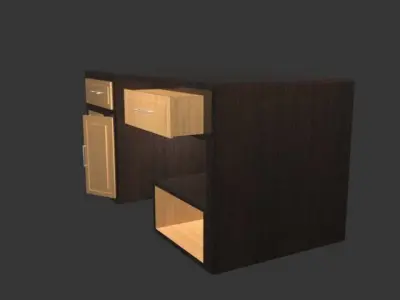 desk office Free 3D model