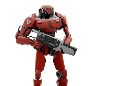 BATTLE DROID Z-8000   RIGGED 3D model