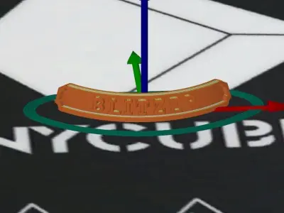 Custom nameplate for miniature bases 3D print model