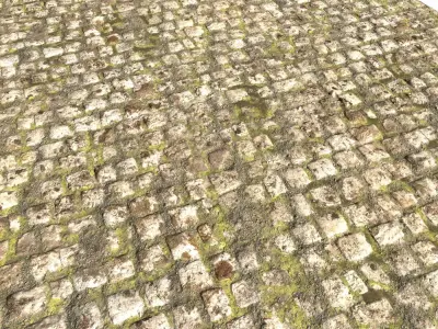 Cobblestone Road Texture PBR Texture