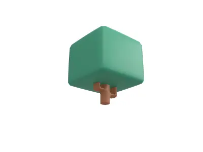 Cartoon Tree v12 003 Low-poly 3D model